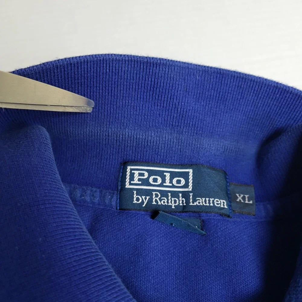 Polo Ralph Lauren Mens XL Long Sleeve Polo Shirt Blue‎ Embroidered Red Pony